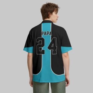Papa's Lockout Racing Button-Up Shirt – Black/Teal