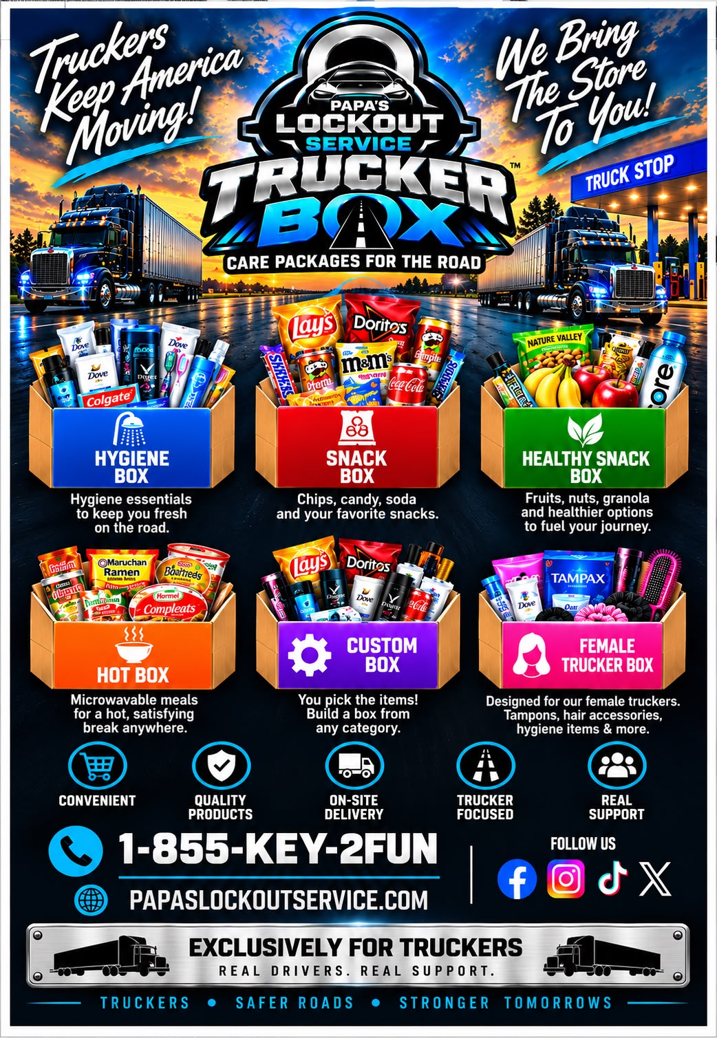 Papa's TruckerBox lineup